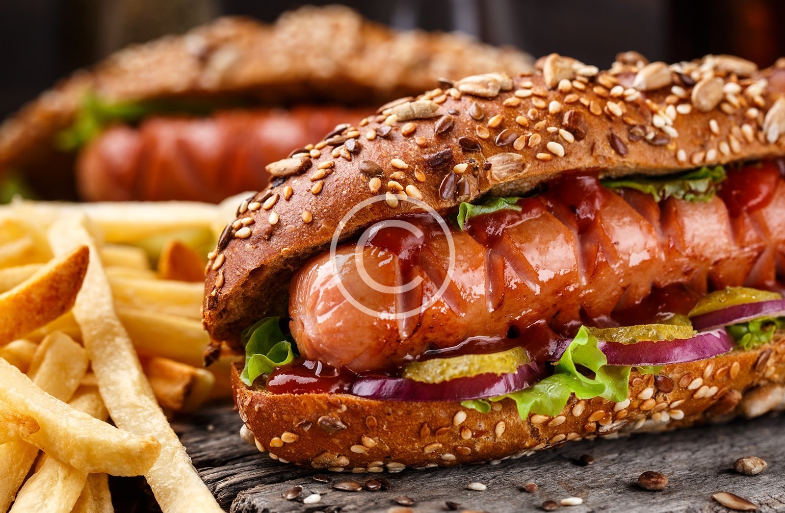 black hot dog